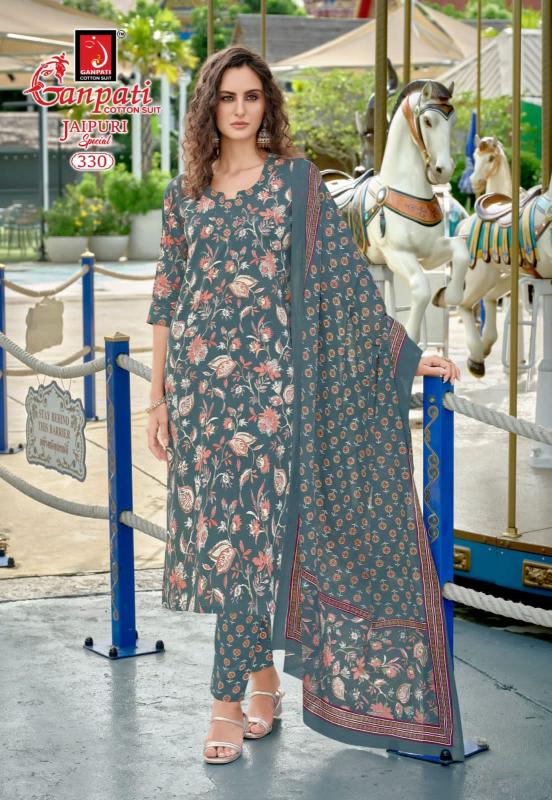 Ganpati Jaipuri Vol-16 – Kurti Pant With Dupatta - Wholesale Catalog