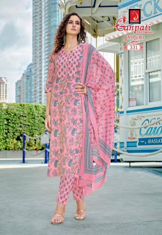 Ganpati Jaipuri Vol-16 – Kurti Pant With Dupatta - Wholesale Catalog