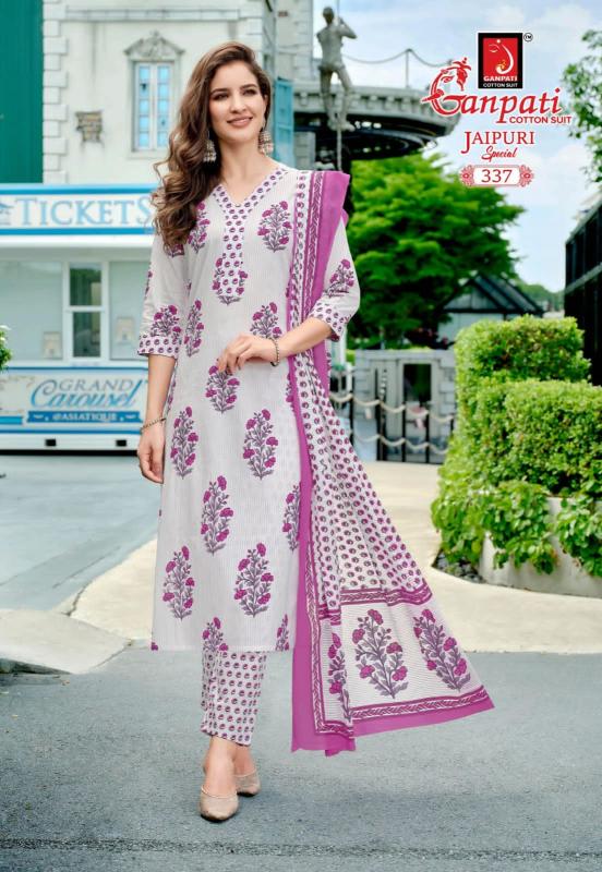 Ganpati Jaipuri Vol-16 – Kurti Pant With Dupatta - Wholesale Catalog