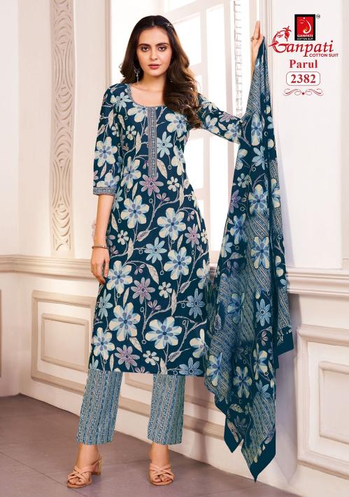Ganpati Parul Vol-12 – Kurti Pant With Dupatta - Wholesale Catalog
