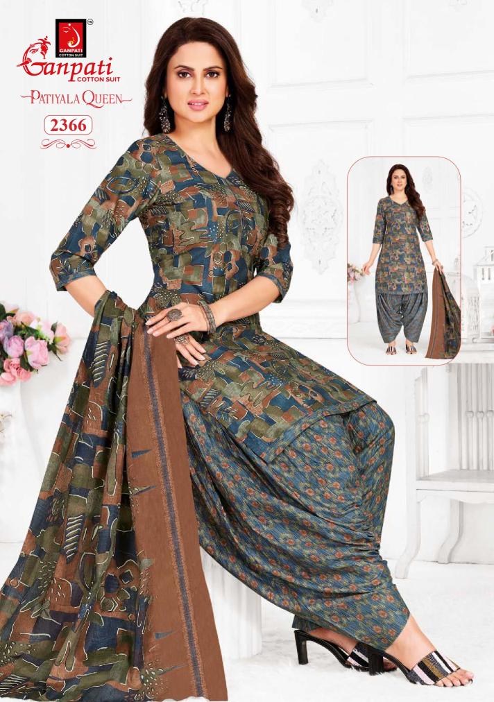 Ganpati Patiyala Queen Vol-12-Dress Material  - Wholesale Catalog