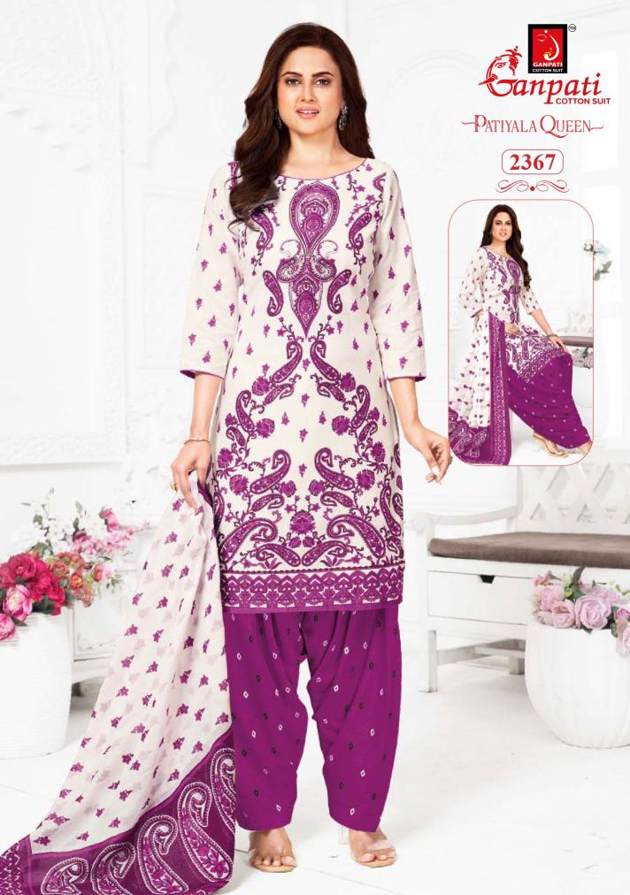 Ganpati Patiyala Queen Vol-12-Dress Material  - Wholesale Catalog