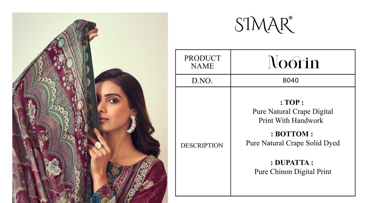 Glossy Simar Noorni catalog salwar kameez fabric wholesale
