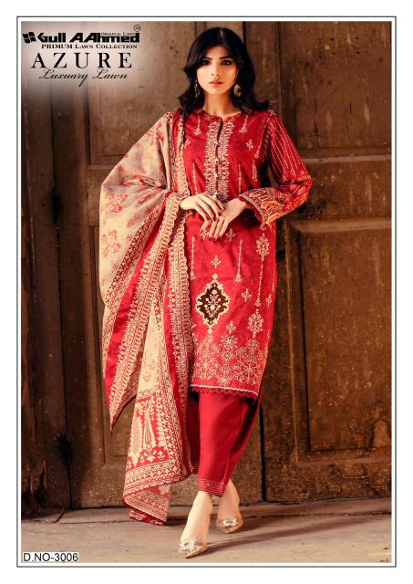 Gull Aahmed Azure Vol-3 - Karachi Readymade Kurti Pant With Dupatta - Wholesale Catalog