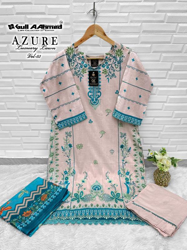 Gull Aahmed Azure Vol-3 - Karachi Readymade Kurti Pant With Dupatta - Wholesale Catalog