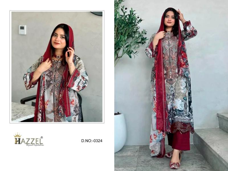 Hazzel 0324 & 0355 catalog pakistani wholesale suits in allahabad