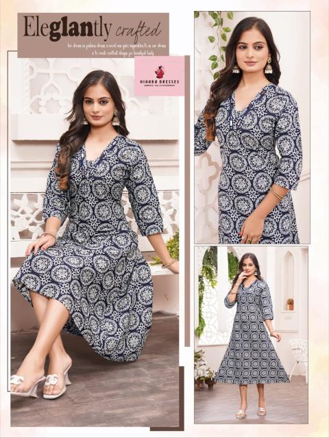 Hiaara Lotus Vol-1 – Anarkali Style Kurti - Wholesale Catalog