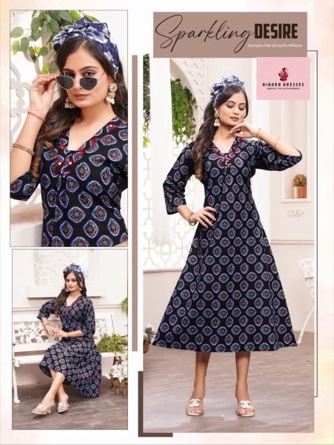 Hiaara Lotus Vol-1 – Anarkali Style Kurti - Wholesale Catalog