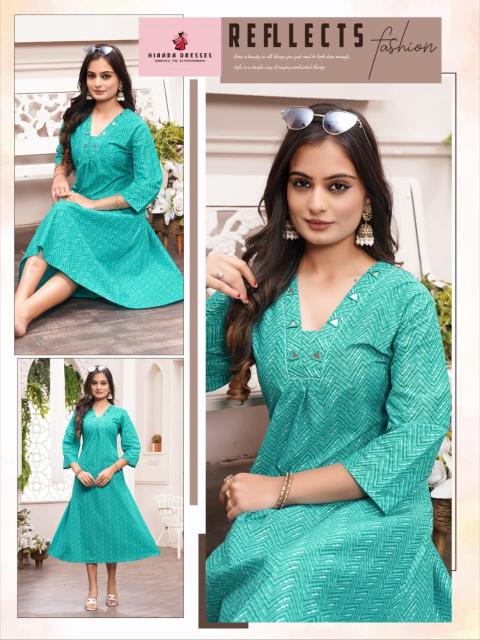 Hiaara Lotus Vol-1 – Anarkali Style Kurti - Wholesale Catalog