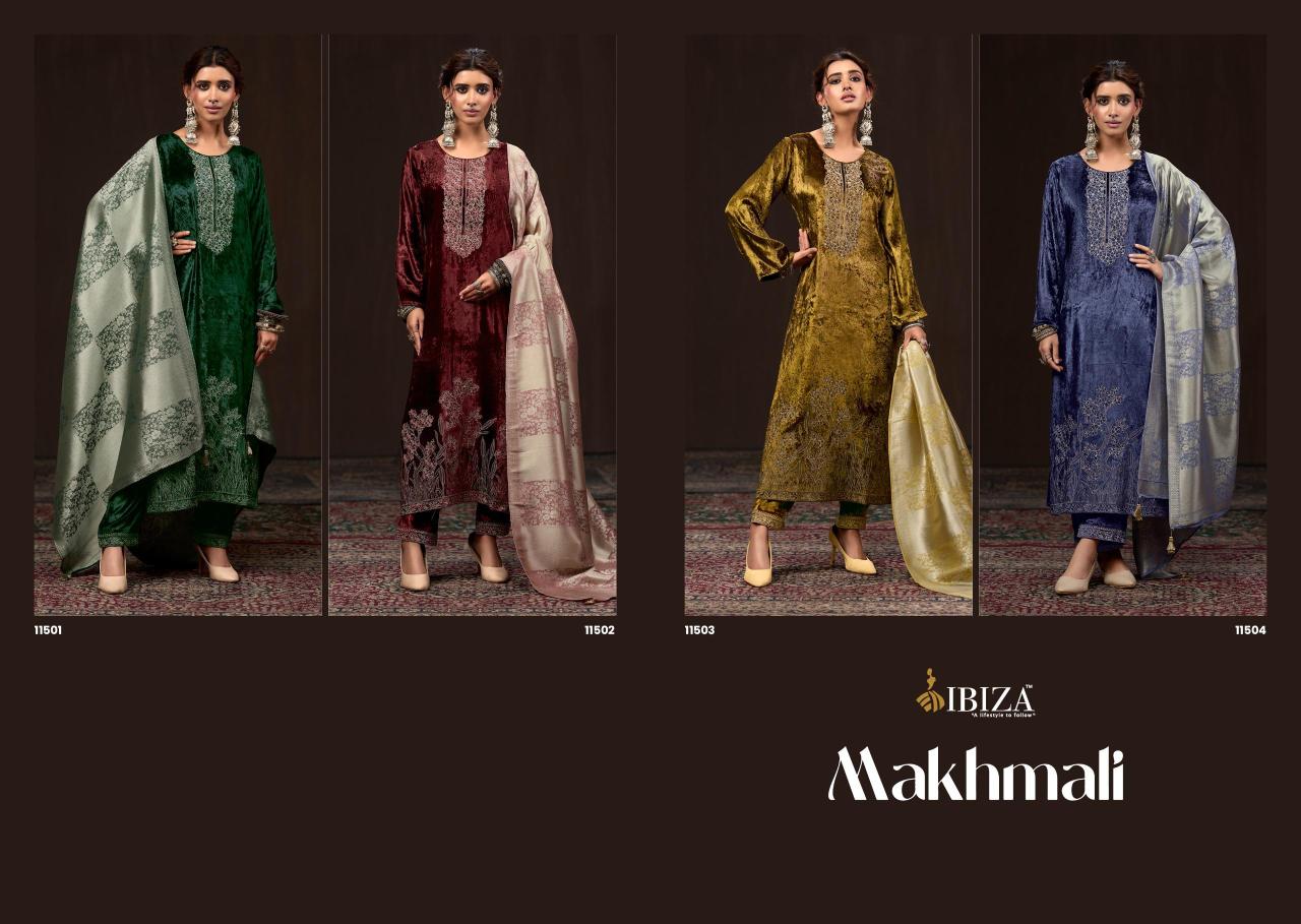Ibiza Makhmali catalog unstitched salwar kameez wholesalers kolkata