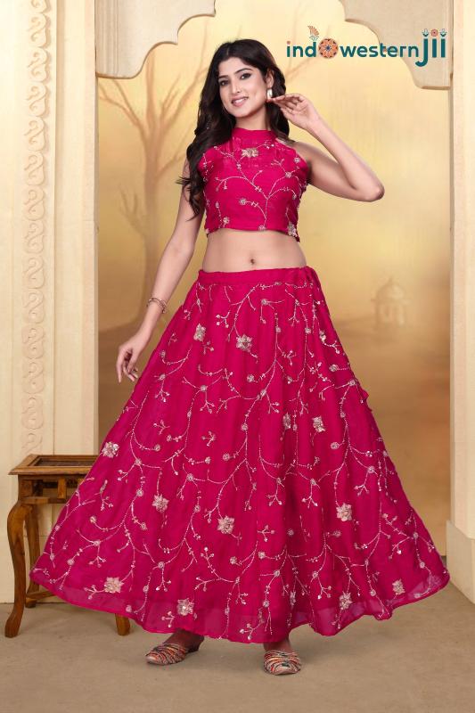 Indowestern IWJ 1007 catalog lehenga online india buy