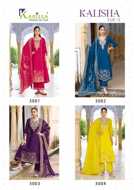 Karissa Kalisha Vol 3 catalog surat kurti manufacturer liw price 1500