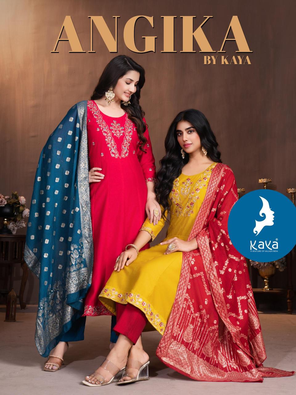 Kaya Angika catalog chanderi anarkali kurti