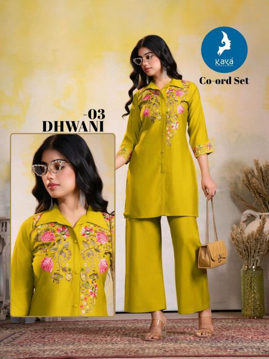 Kaya Dhwani catalog co ord set wholesale