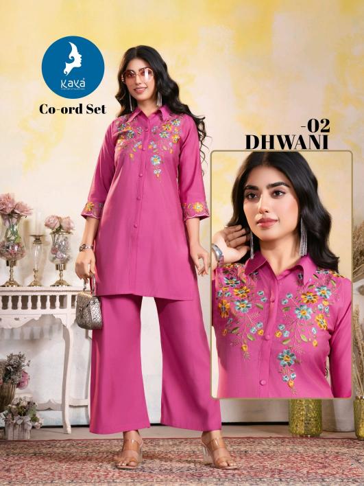Kaya Dhwani catalog co ord set wholesale