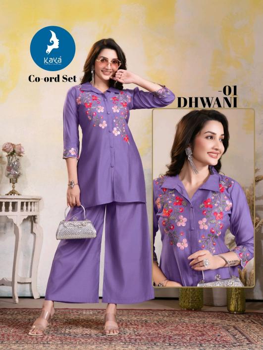 Kaya Dhwani catalog co ord set wholesale