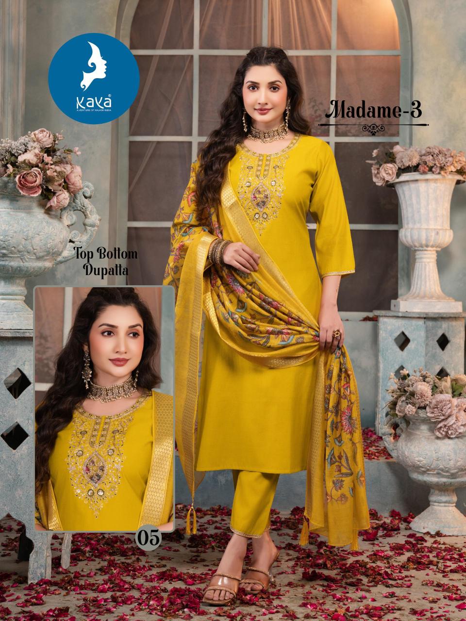 Kaya Madame vol 3 catalog kurti fabric manufacturers in surat