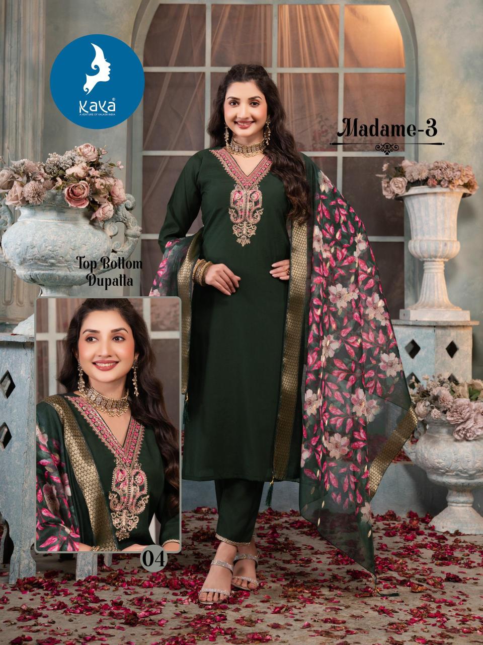 Kaya Madame vol 3 catalog kurti fabric manufacturers in surat