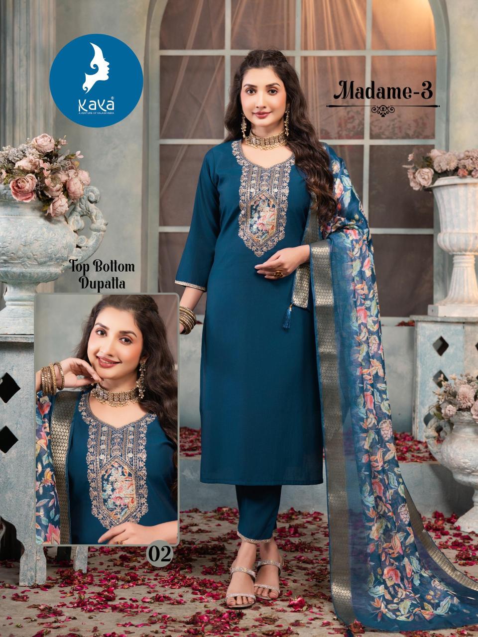 Kaya Madame vol 3 catalog kurti fabric manufacturers in surat