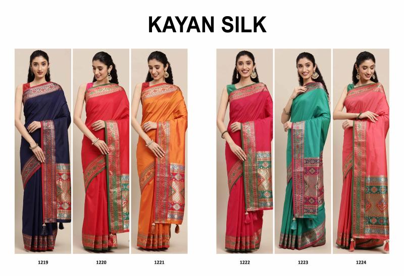 KAYAN SILK by Astita fancy designer SILK fabric saree wholesale with Fancy latkan 