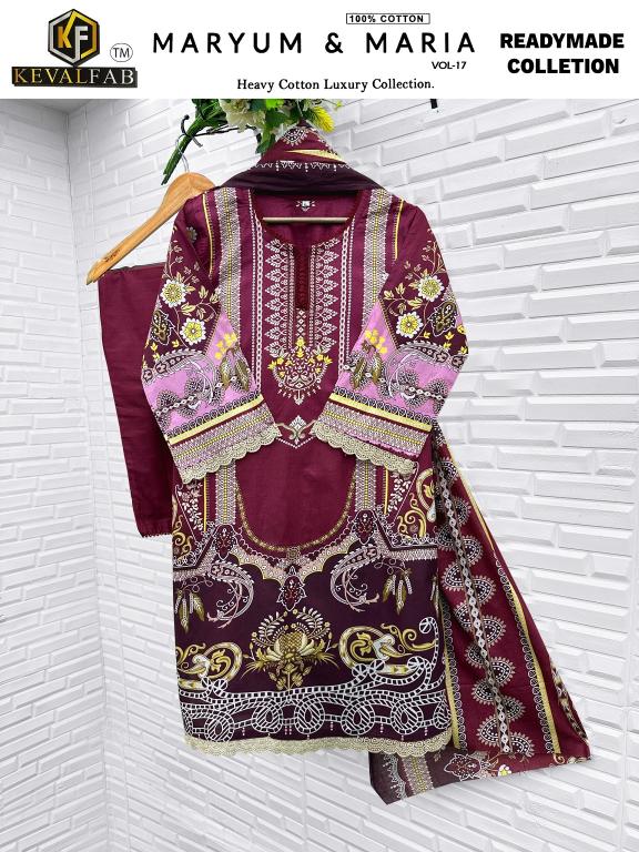 Keval Maryum & Maria Vol-17 – Karachi Readymade Kurti Pant With Dupatta - Wholesale Catalog