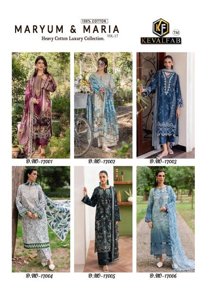 Keval Maryum & Maria Vol-17 – Karachi Readymade Kurti Pant With Dupatta - Wholesale Catalog