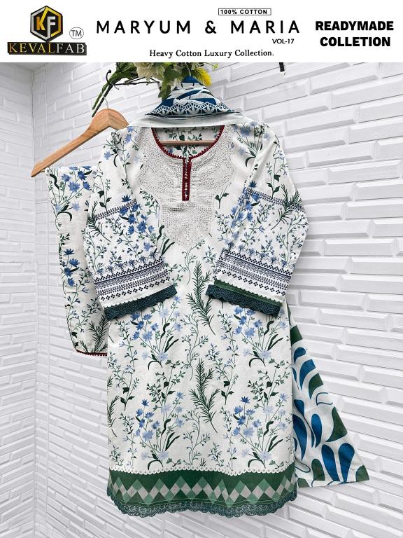 Keval Maryum & Maria Vol-17 – Karachi Readymade Kurti Pant With Dupatta - Wholesale Catalog