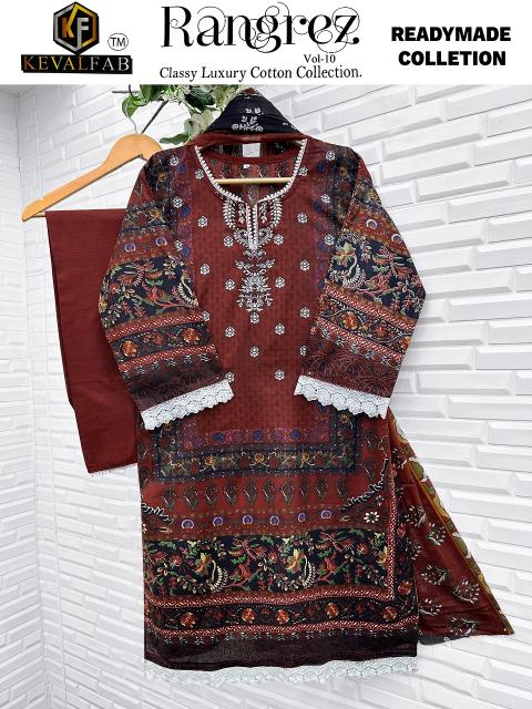 Keval Rangrez Vol-10 – Karachi Readymade Kurti Pant With Dupatta - Wholesale Catalog