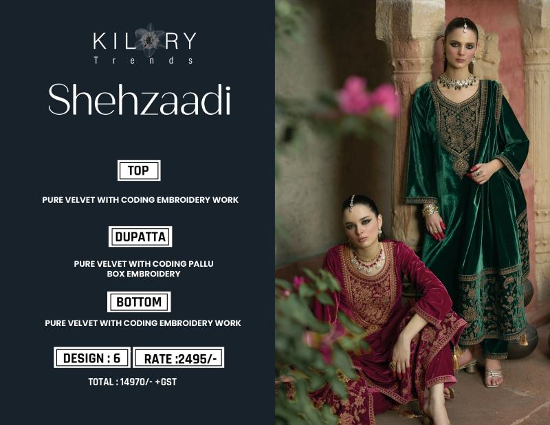 Kilory Shehzaadi catalog wholesale salwar kameez in burrabazar