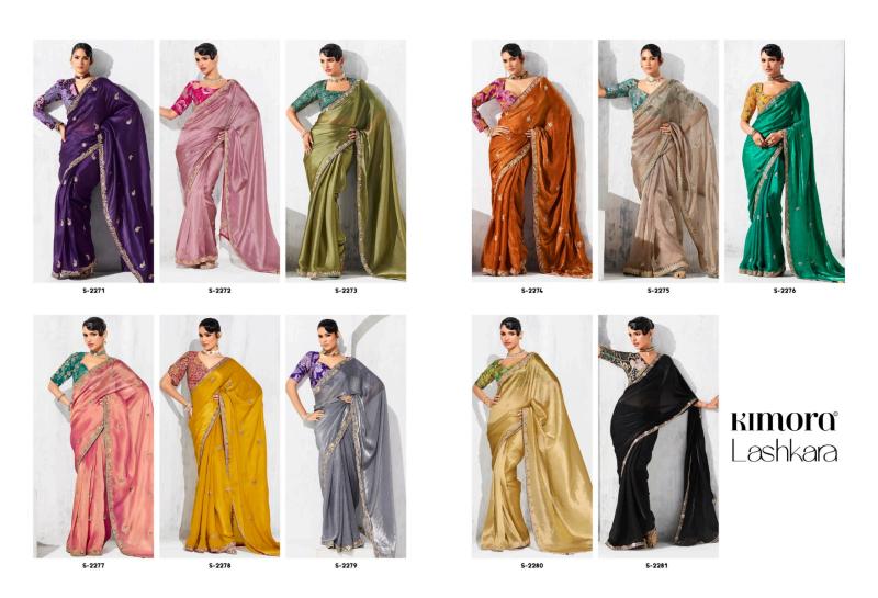 Kimora Lashkara catalog surat party wear heavy sarees manufacturers