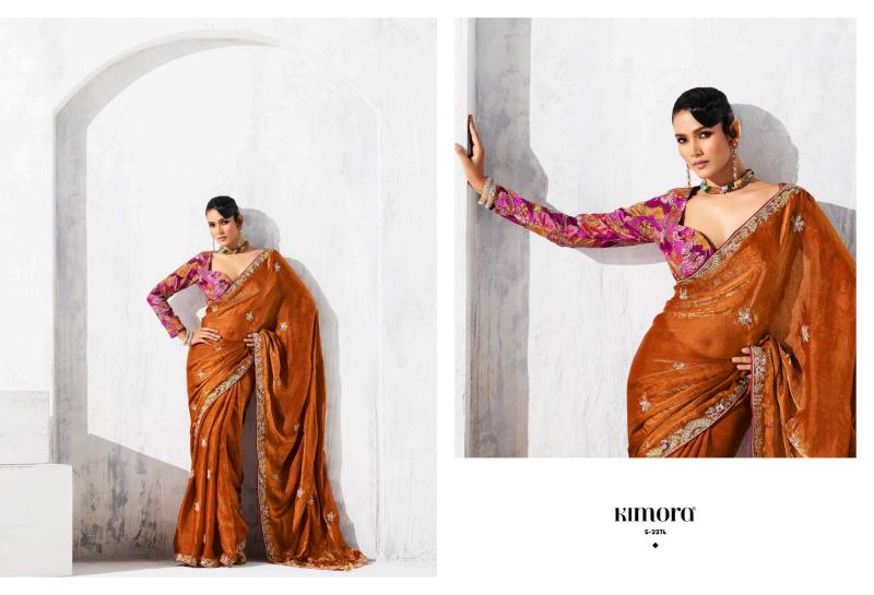 Kimora Lashkara catalog surat party wear heavy sarees manufacturers
