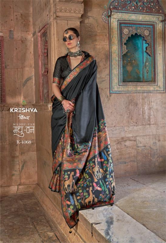 Krehsva Madhuvan catalog saree work in home surat
