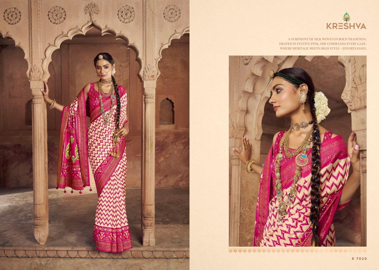 Kreshva Tapasya catalog sarees manifracuture in surat