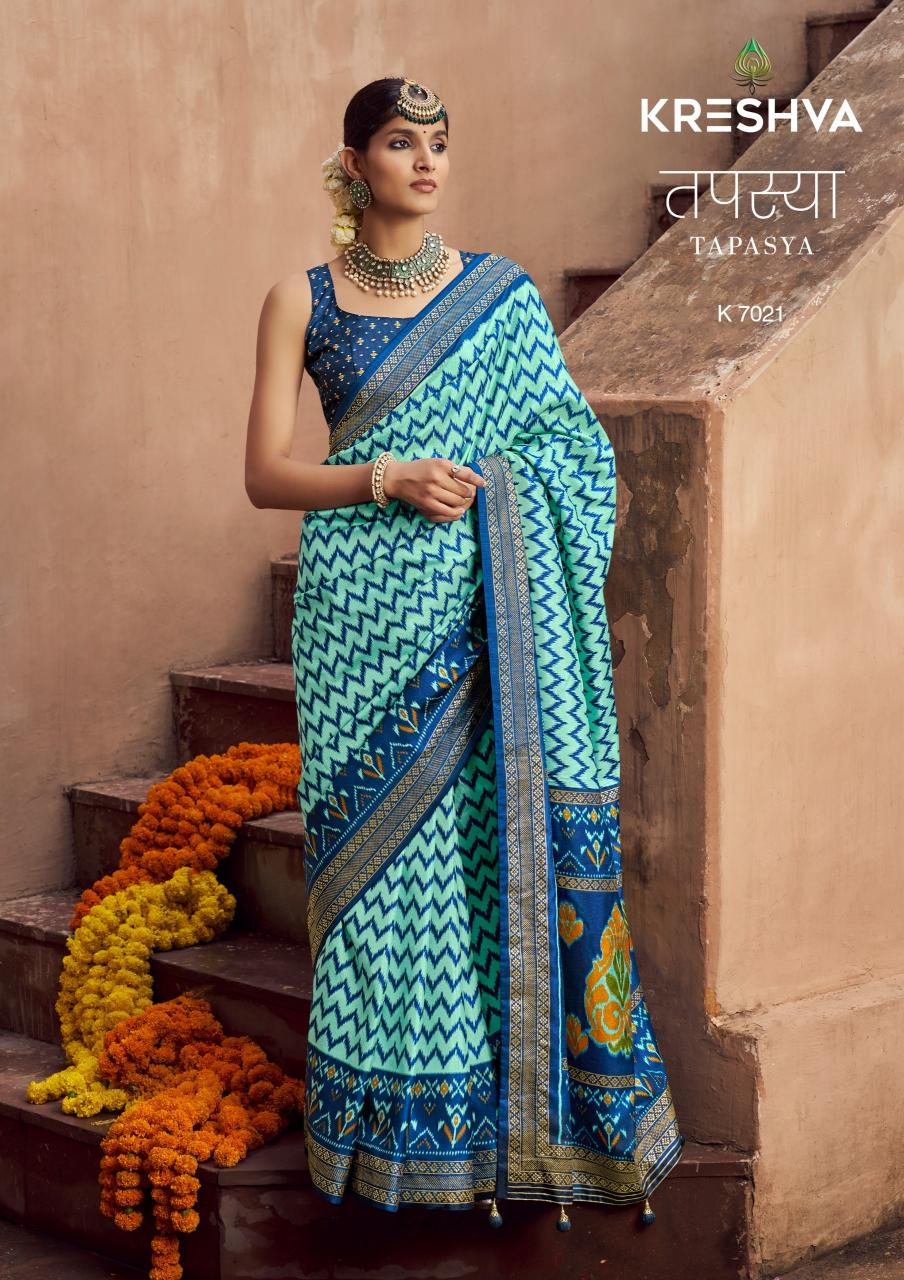 Kreshva Tapasya catalog sarees manifracuture in surat