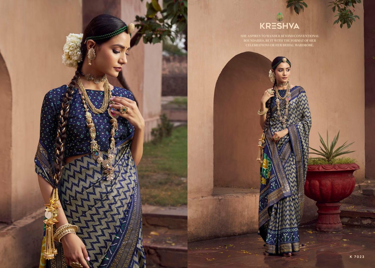 Kreshva Tapasya catalog sarees manifracuture in surat