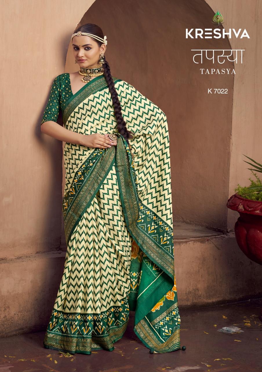Kreshva Tapasya catalog sarees manifracuture in surat