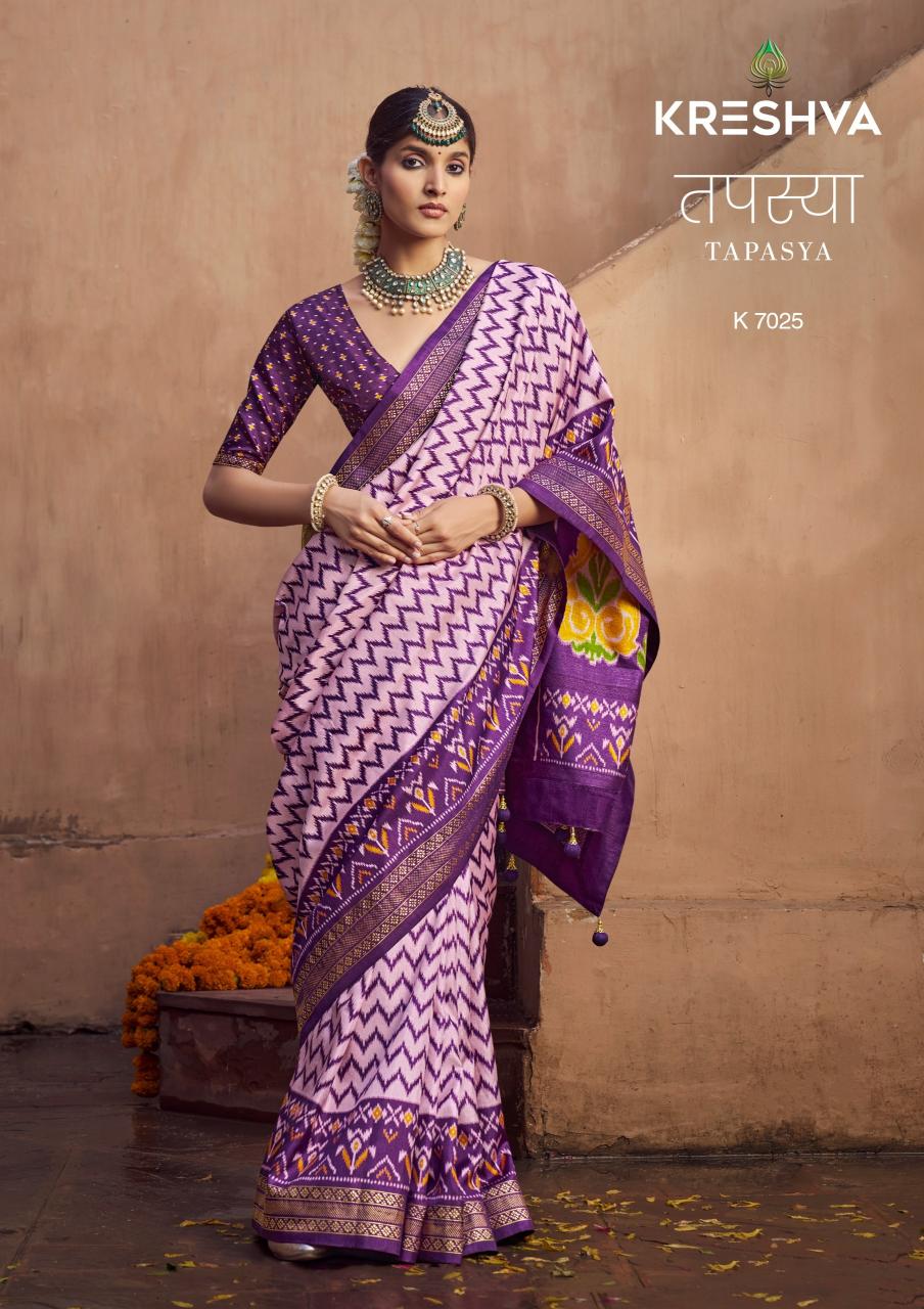 Kreshva Tapasya catalog sarees manifracuture in surat