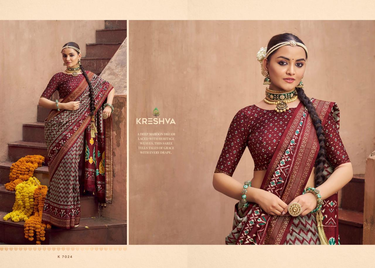 Kreshva Tapasya catalog sarees manifracuture in surat
