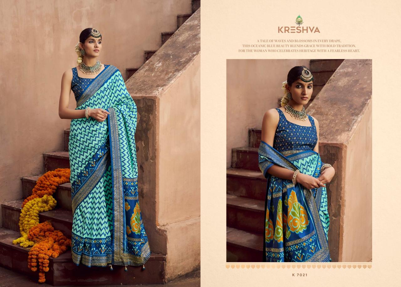 Kreshva Tapasya catalog sarees manifracuture in surat
