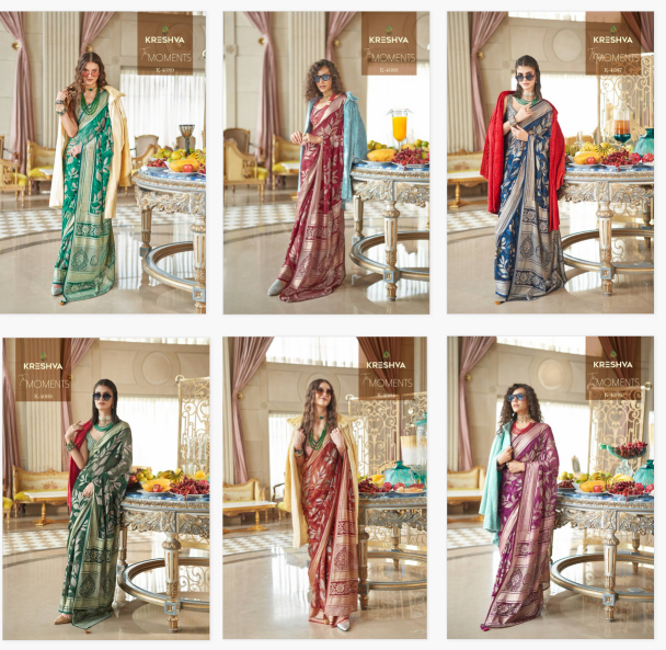Kreshva The Moments catalog surat saree collection video