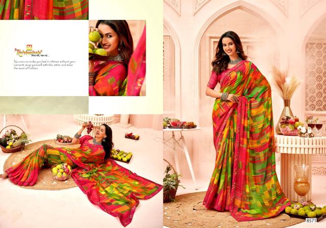Krishnaleela Purnima catalog synthetic saree manufacturers surat