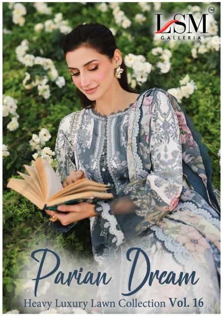 LSM Parian Dream Vol-16 – Karachi Dress Material - Wholesale Catalog