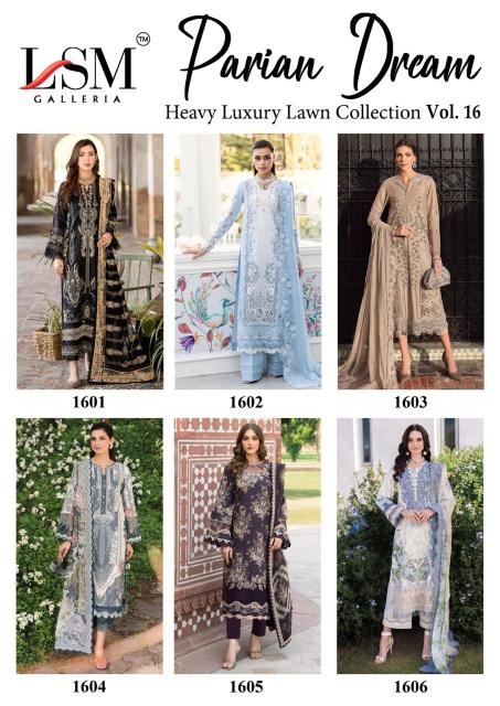 LSM Parian Dream Vol-16 – Karachi Dress Material - Wholesale Catalog