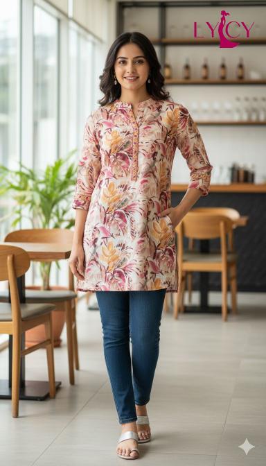 Lycy Tunica catalog cotton short kurti wholesaler surat