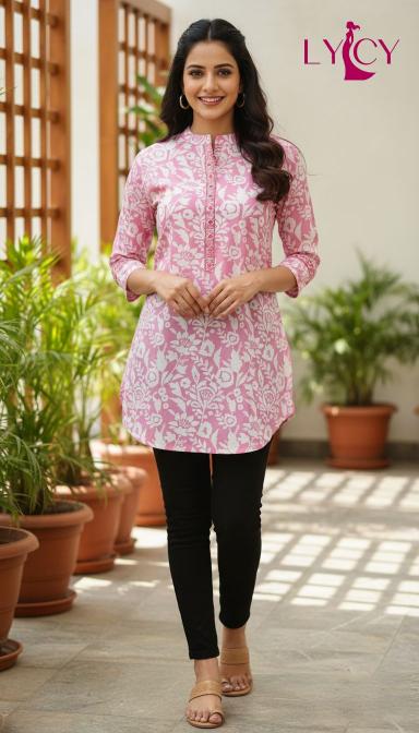 Lycy Tunica catalog cotton short kurti wholesaler surat