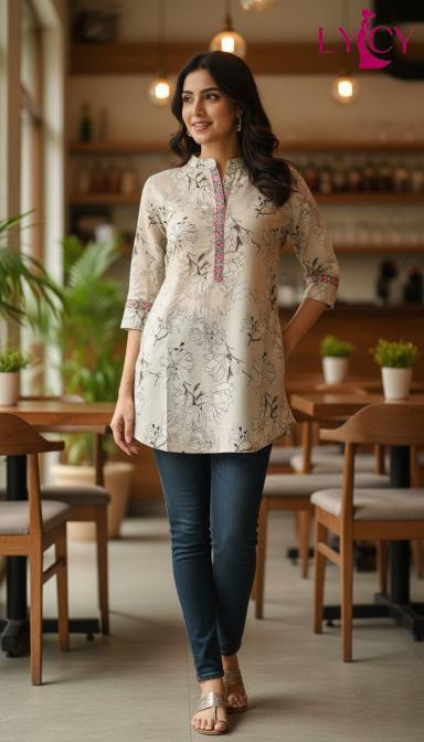 Lycy Tunica catalog cotton short kurti wholesaler surat