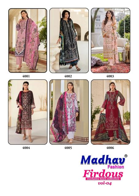Madhav Firdous Vol-4 – Karachi Readymade Kurti Pant With Dupatta - Wholesale Catalog