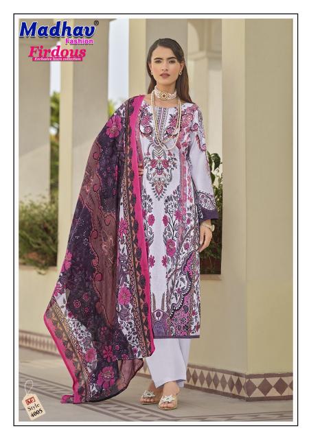 Madhav Firdous Vol-4 – Karachi Readymade Kurti Pant With Dupatta - Wholesale Catalog