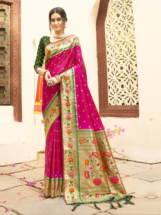 Mariya by astita fancy designer Paithani SILK fabric saree wholesale