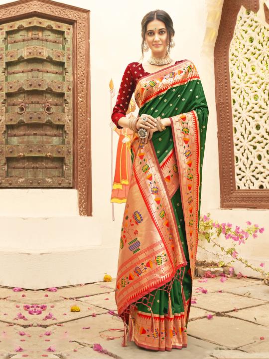 Mariya by astita fancy designer Paithani SILK fabric saree wholesale